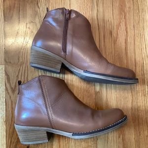 Marroqui Sanchez Brown Leather Booties, Size 7.5
